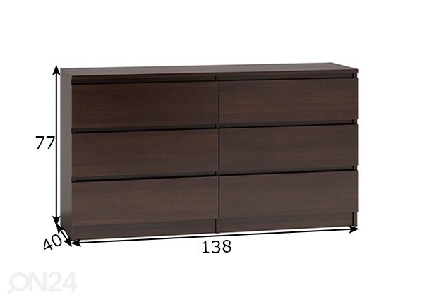 Kummut 138 cm mõõdud