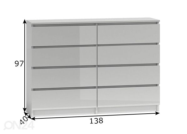 Kummut 138 cm mõõdud