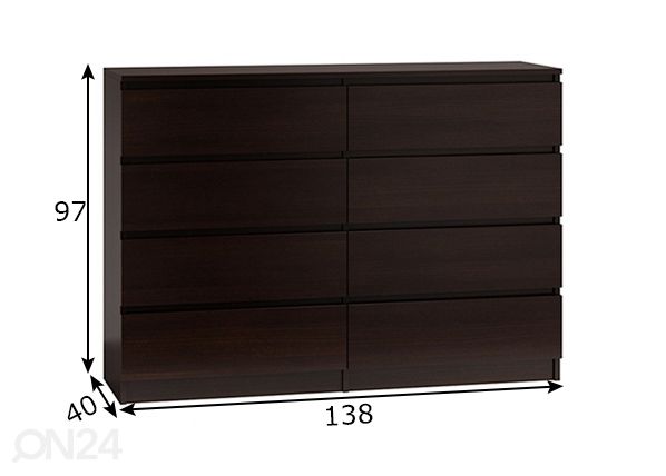 Kummut 138 cm mõõdud