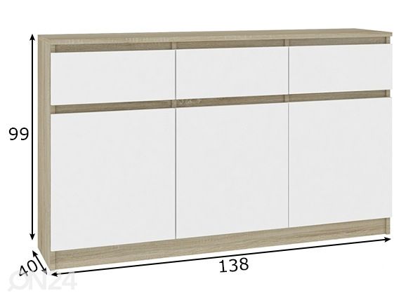 Kummut 138 cm mõõdud