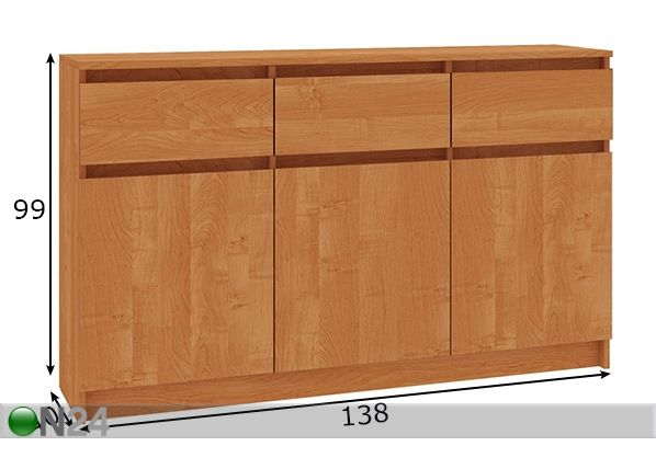 Kummut 138 cm mõõdud