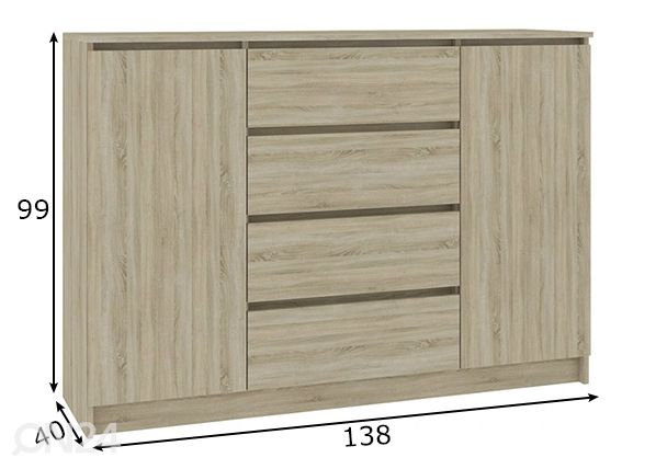 Kummut 138 cm mõõdud