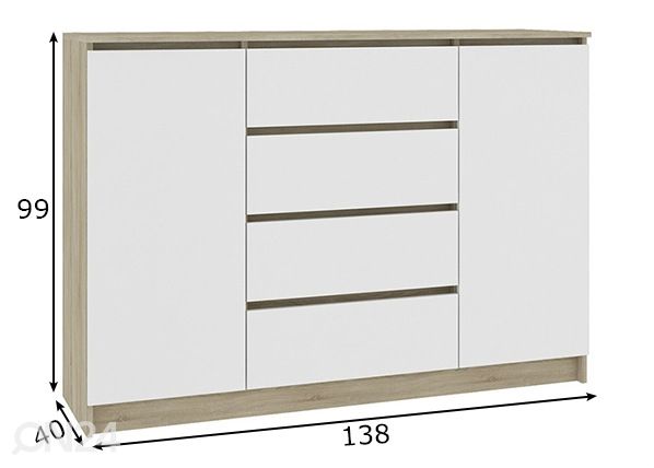 Kummut 138 cm mõõdud