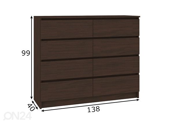Kummut 138 cm mõõdud