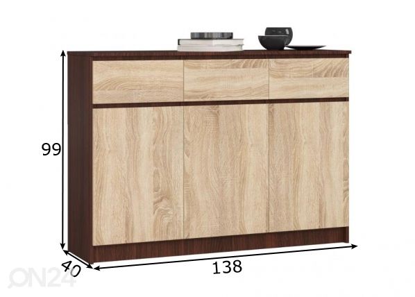 Kummut 138 cm mõõdud