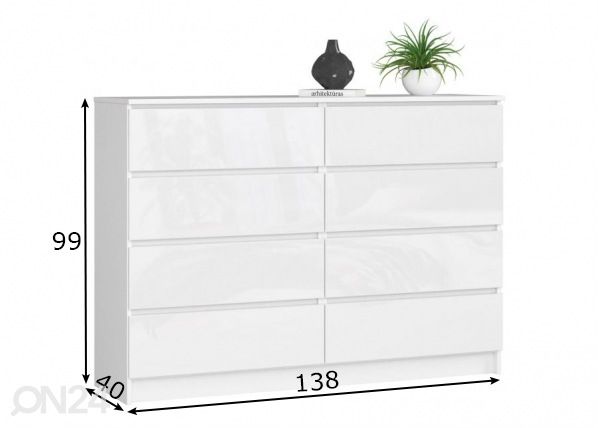 Kummut 138 cm mõõdud