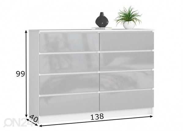 Kummut 138 cm mõõdud