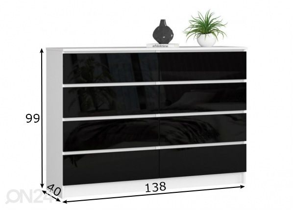 Kummut 138 cm mõõdud