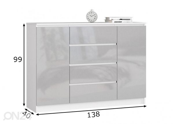 Kummut 138 cm mõõdud