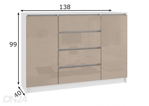 Kummut 138 cm mõõdud
