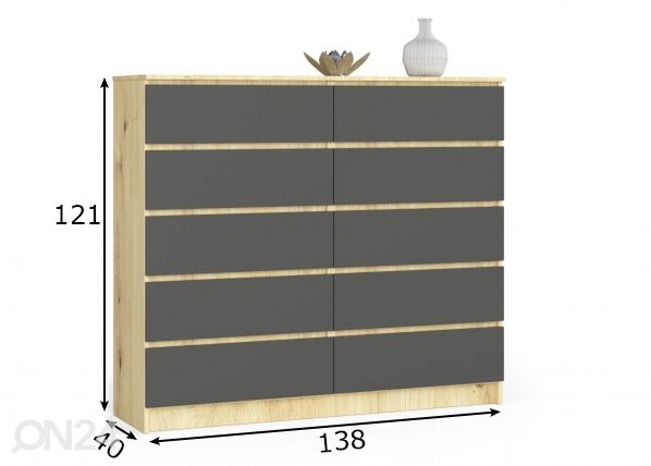 Kummut 138 cm mõõdud