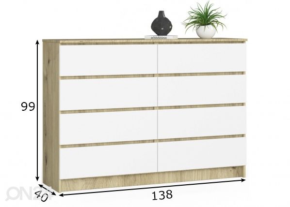 Kummut 138 cm mõõdud