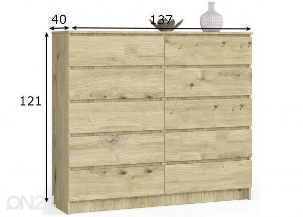 Kummut 138 cm mõõdud