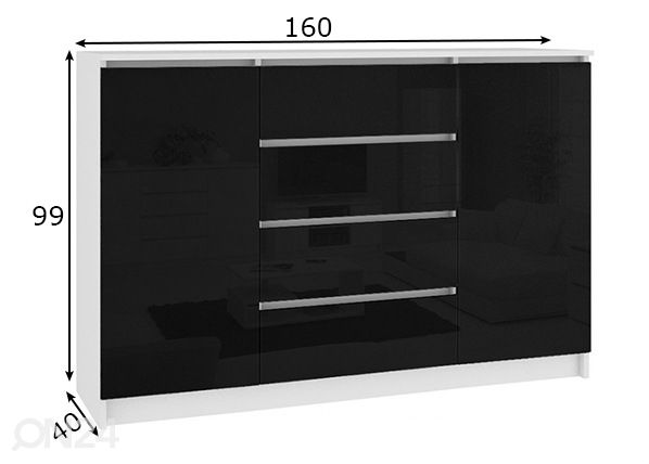 Kummut 160 cm mõõdud