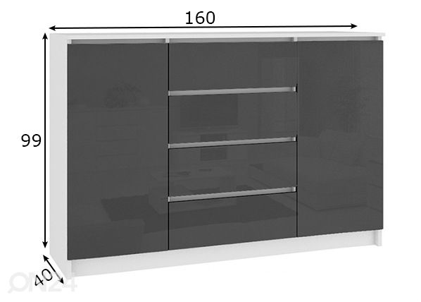 Kummut 160 cm mõõdud