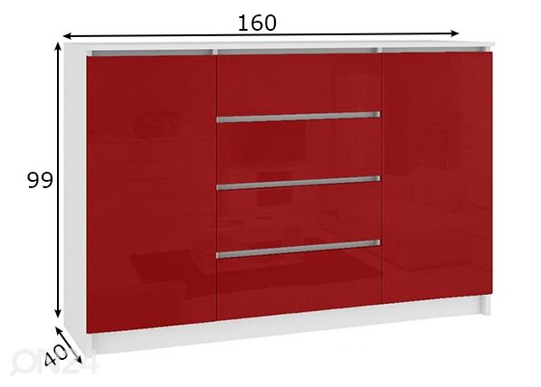 Kummut 160 cm mõõdud