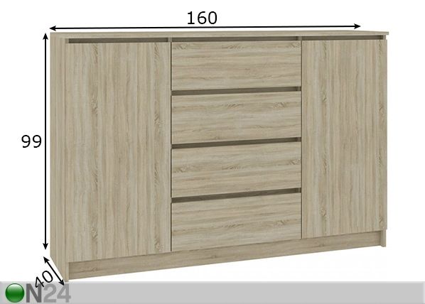 Kummut 160 cm mõõdud