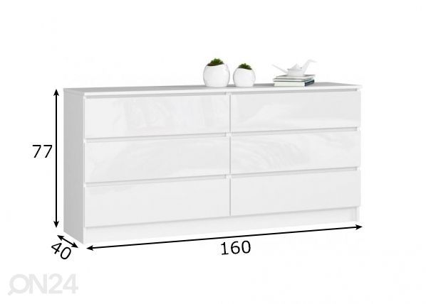 Kummut 160 cm mõõdud