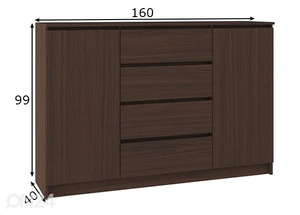 Kummut 160 cm mõõdud