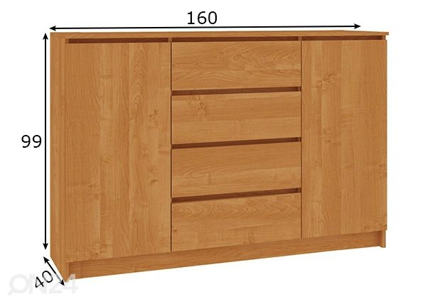 Kummut 160 cm mõõdud