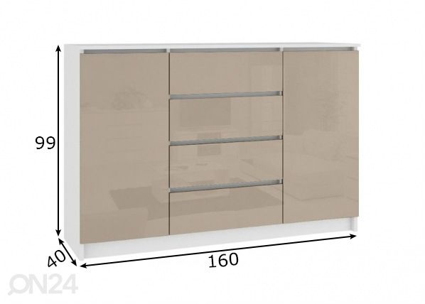 Kummut 160 cm mõõdud