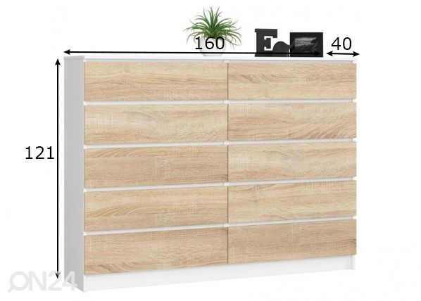 Kummut 160 cm mõõdud