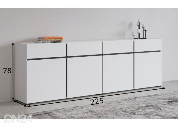 Kummut 225 cm mõõdud