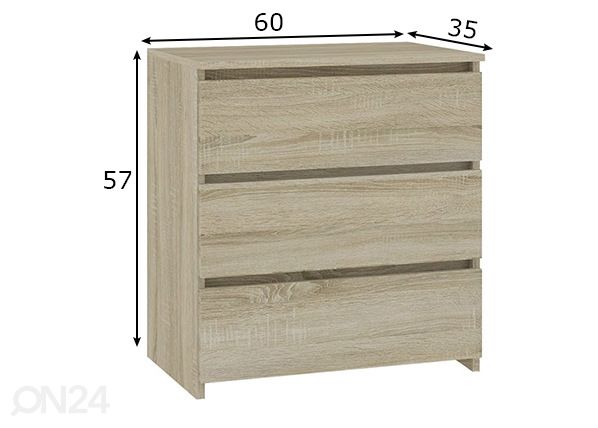 Kummut 60 cm mõõdud