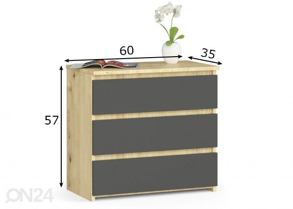 Kummut 60 cm mõõdud