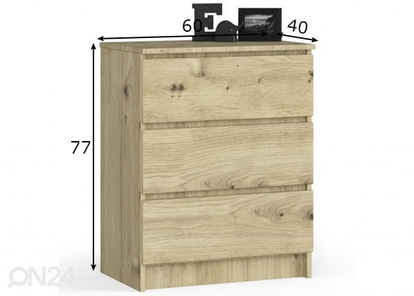 Kummut 60 cm mõõdud