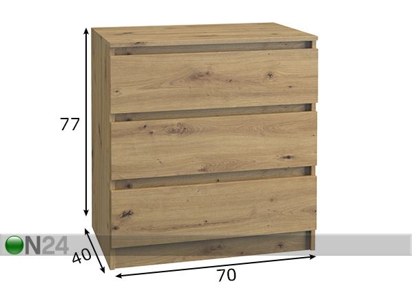 Kummut 70 cm mõõdud