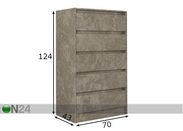Kummut 70 cm mõõdud