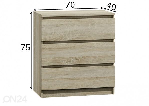 Kummut 70 cm mõõdud