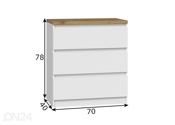Kummut 70 cm mõõdud