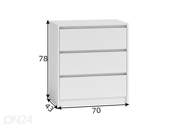 Kummut 70 cm mõõdud