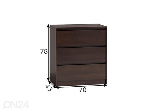 Kummut 70 cm mõõdud