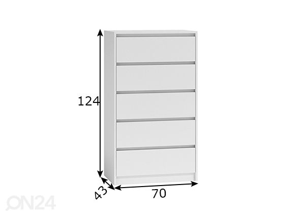 Kummut 70 cm mõõdud