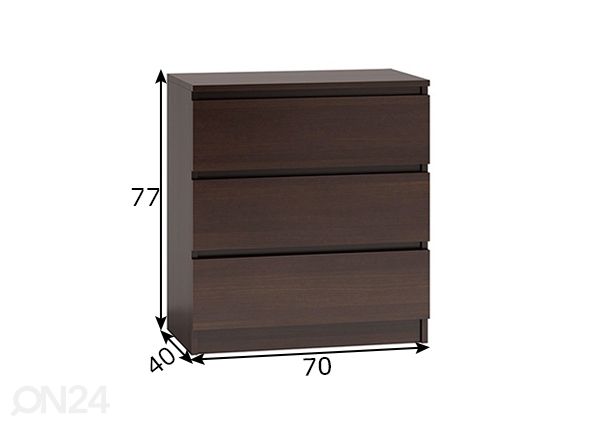 Kummut 70 cm mõõdud