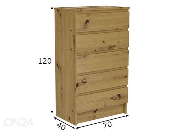 Kummut 70 cm mõõdud