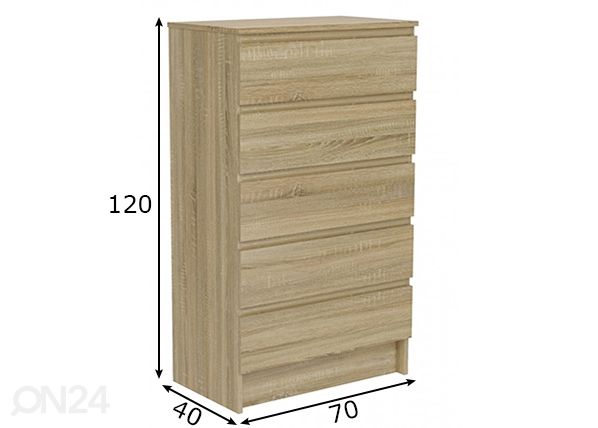 Kummut 70 cm mõõdud