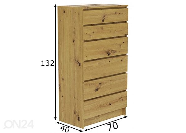 Kummut 70 cm mõõdud