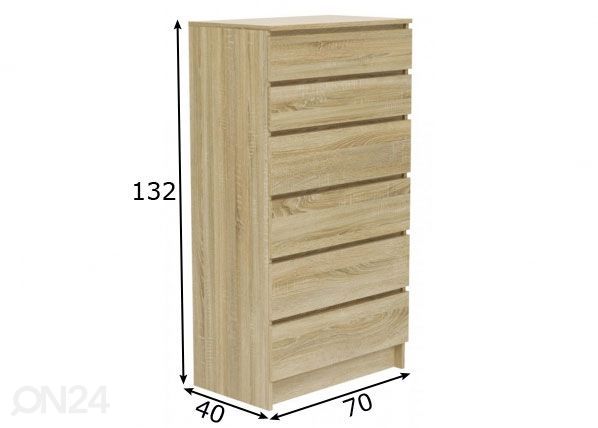 Kummut 70 cm mõõdud