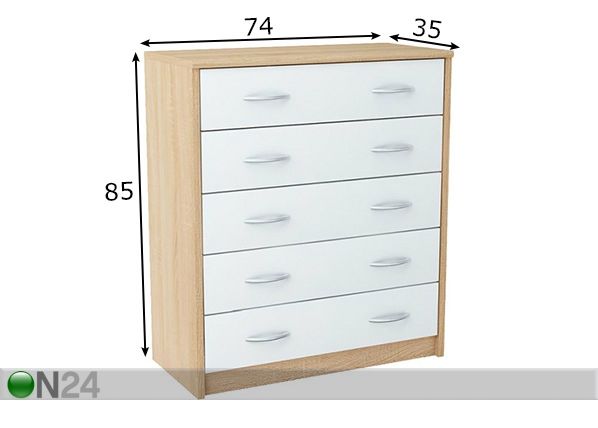 Kummut 74 cm mõõdud