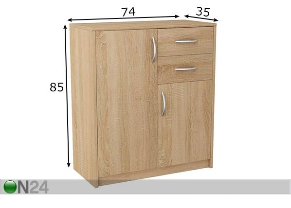 Kummut 74 cm mõõdud