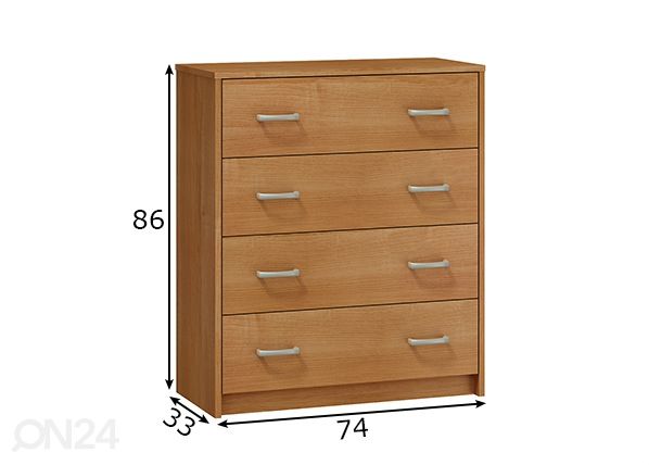 Kummut 74 cm mõõdud