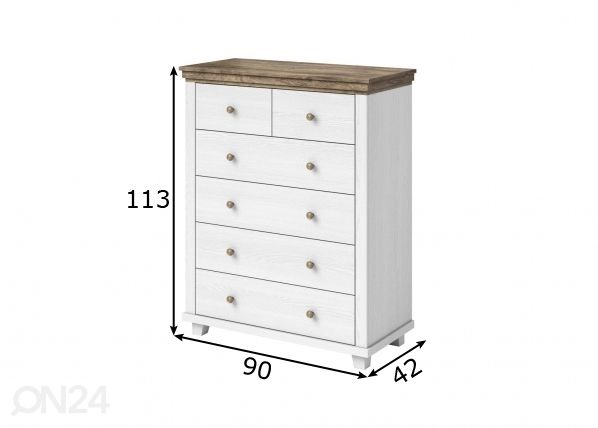Kummut 90 cm mõõdud