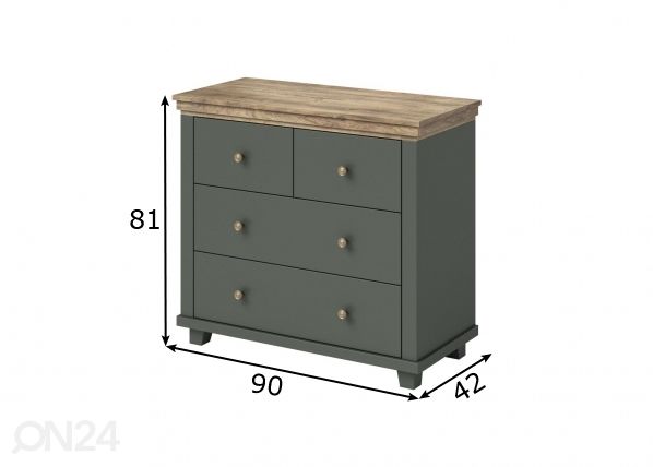 Kummut 90 cm mõõdud