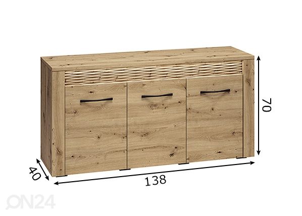 Kummut Arda 138 cm mõõdud