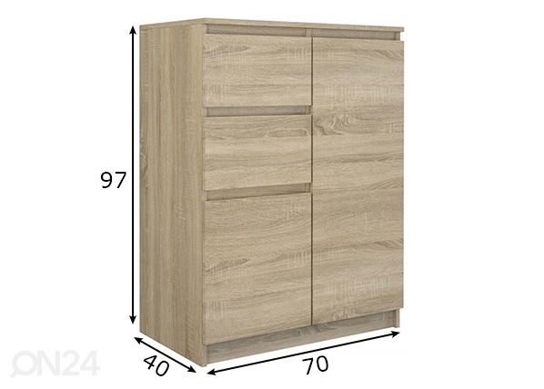 Kummut Aspen 70 cm mõõdud