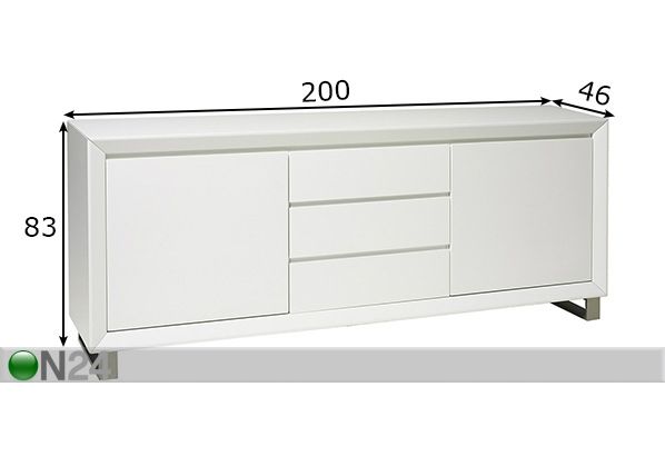 Kummut Base 200 cm mõõdud
